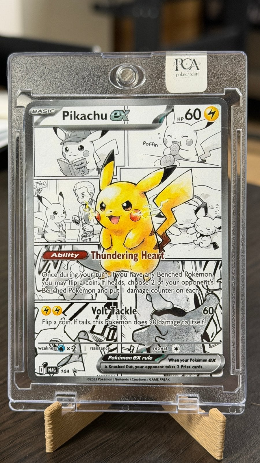 Pikachu EX Proxy Fan Art Kaart Comic Style, Hobby en Vrije tijd, Ophalen of Verzenden, Zo goed als nieuw