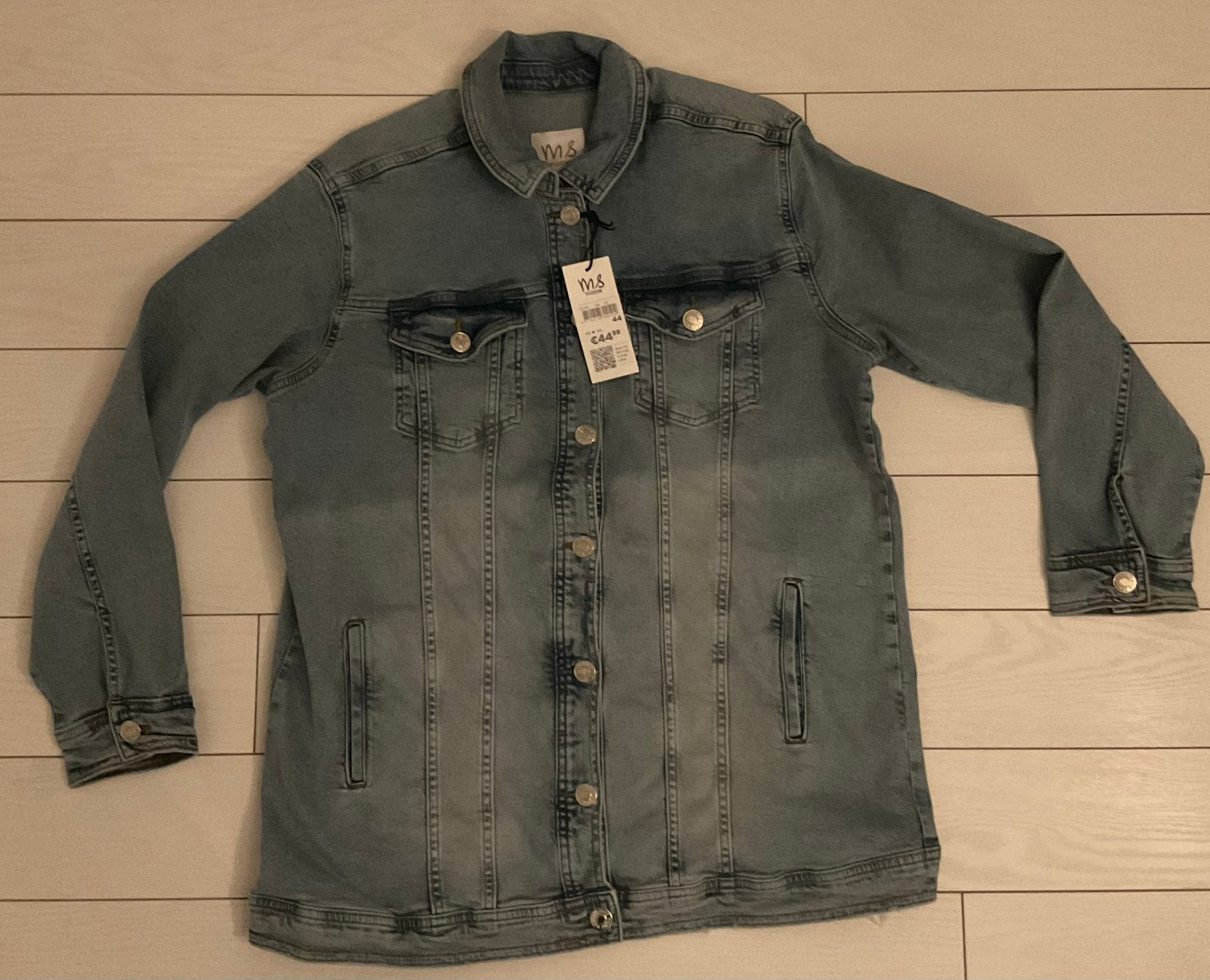 Nieuw MS Mode lange spijkerjas maat 44, Blauw, Maat 42/44 (L), Nieuw, Ophalen of Verzenden