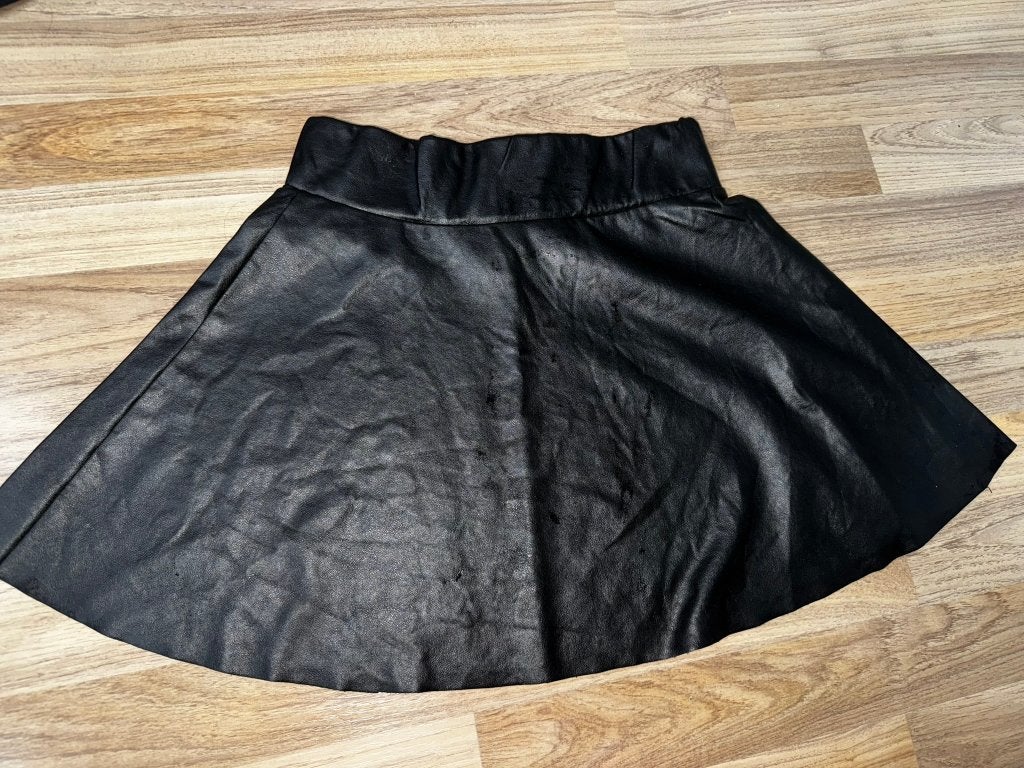 Rok rokje 158 164 zwart zwart pu leer nepleer leren, Verzenden, Zo goed als nieuw, Meisje, Jurk of Rok