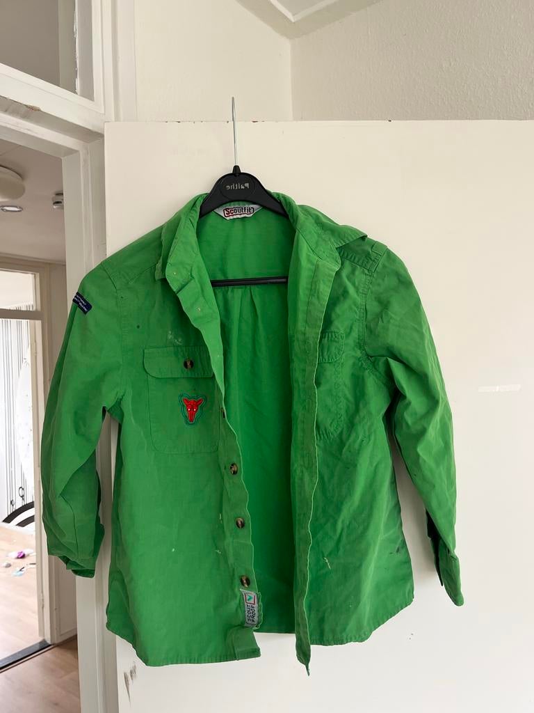 Scoutfit blouse maat 134 scouting overhemd, Ophalen, Gedragen, Groen