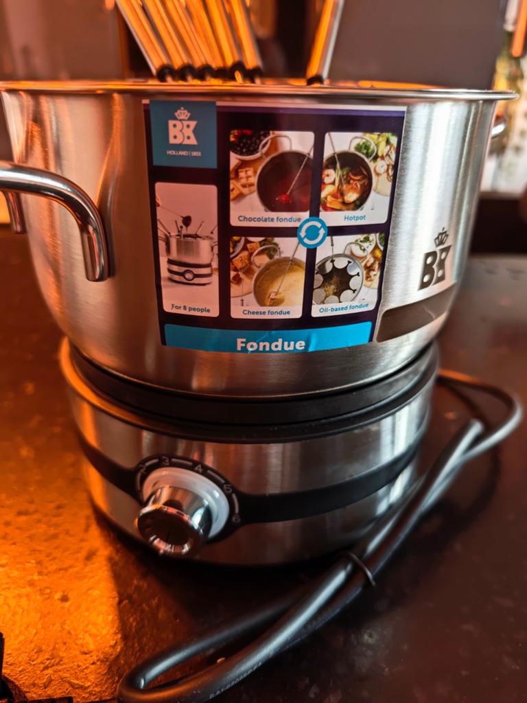 Veelzijdige fondueset elektrisch RVS merk BK nieuw, Ophalen of Verzenden, Nieuw, Elektrisch, Fondueset