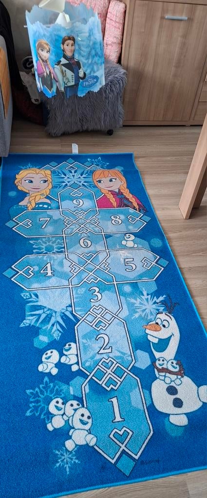 Lamp en tapijt van frozen te koop, Ophalen of Verzenden, Wit, Jongetje of Meisje, Dekbedovertrek