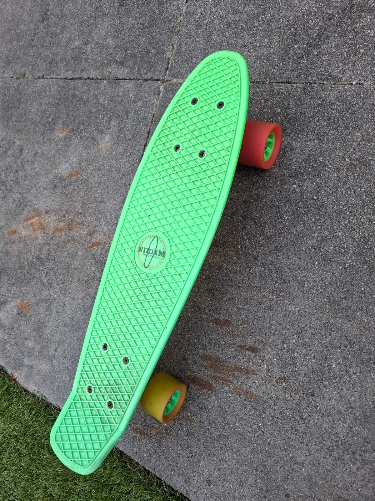 Nijdam skateboard / Pennyboard Groen, Ophalen of Verzenden, Zo goed als nieuw, Skateboard
