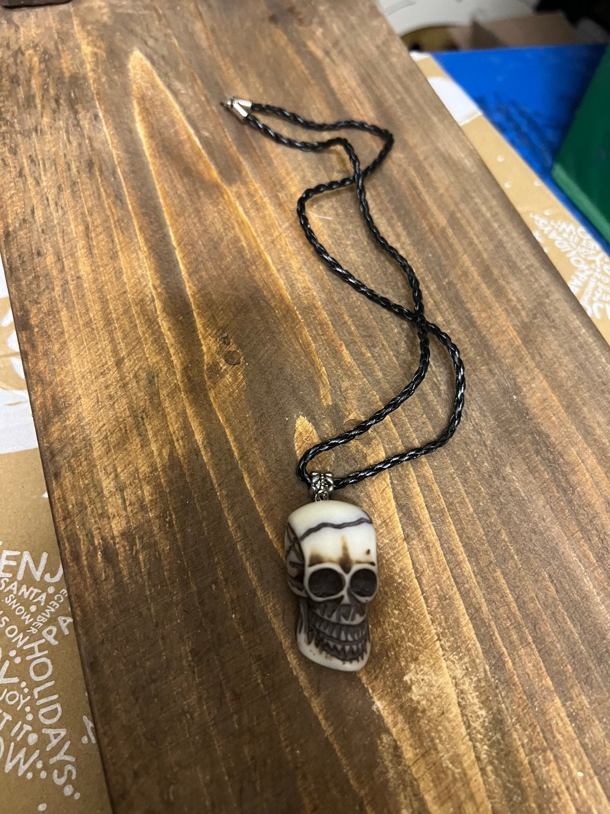 Ketting doodshoofd voor carnaval/toneel, Ophalen, Zo goed als nieuw, Carnaval