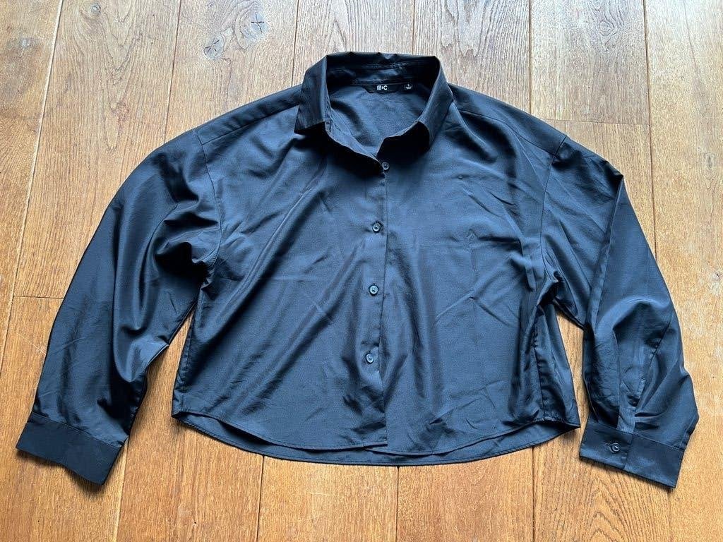 Uniqlo C Cropped blouse S, Ophalen of Verzenden, Nieuw, Maat 36 (S), Zwart