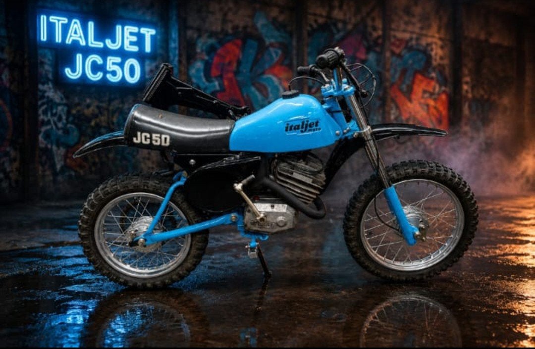 Italjet JC5D Dirtbike - Vintage Crossmotor, Fietsen en Brommers, Ophalen, Gebruikt, Italjet, Schijfrem