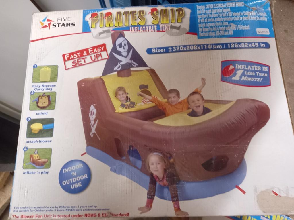 Opblaasbare piratenschip, Ophalen of Verzenden