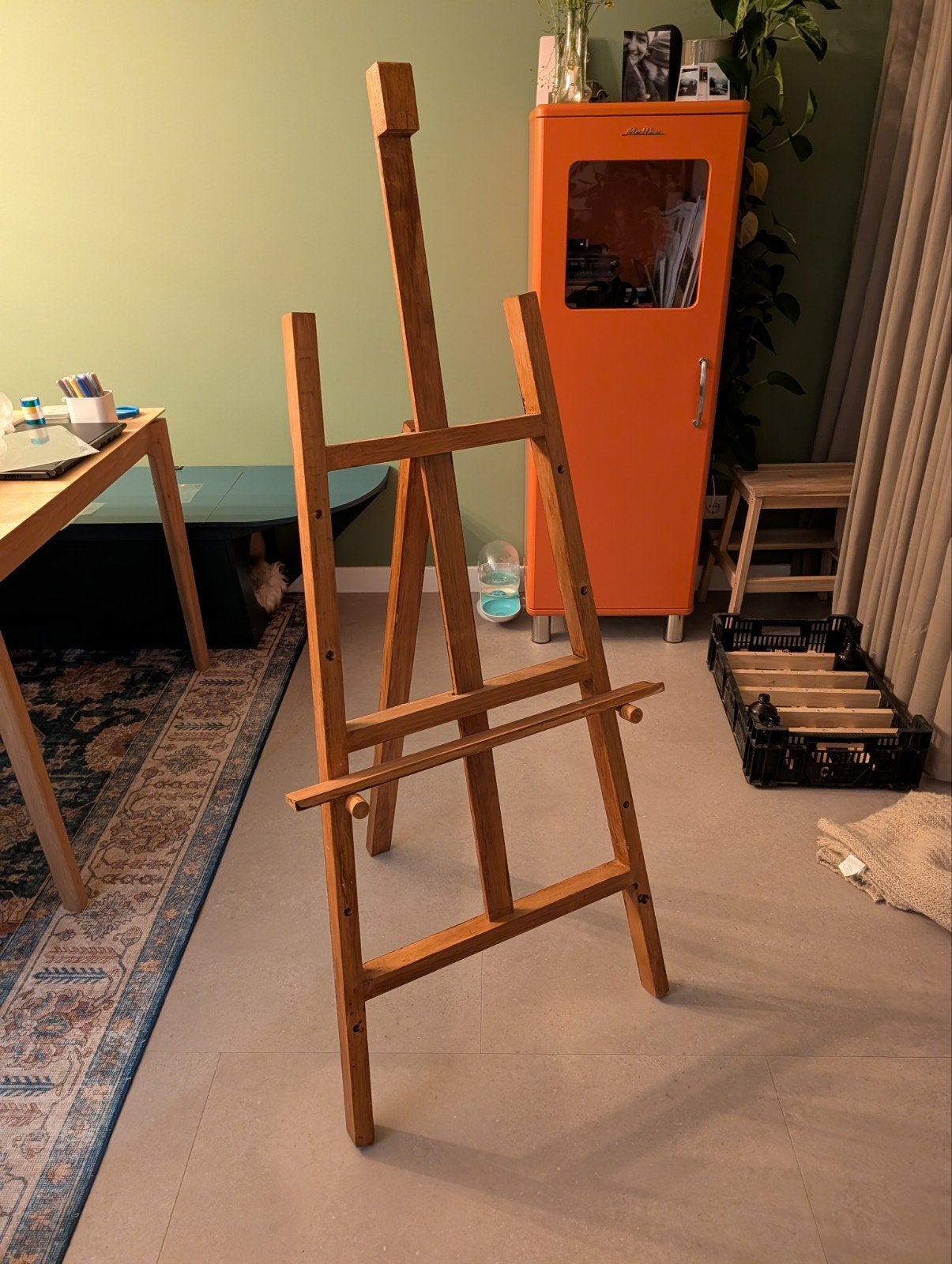 Houten Schildersezel - 120cm hoog, Hobby en Vrije tijd, Ophalen, Gebruikt, Ezel