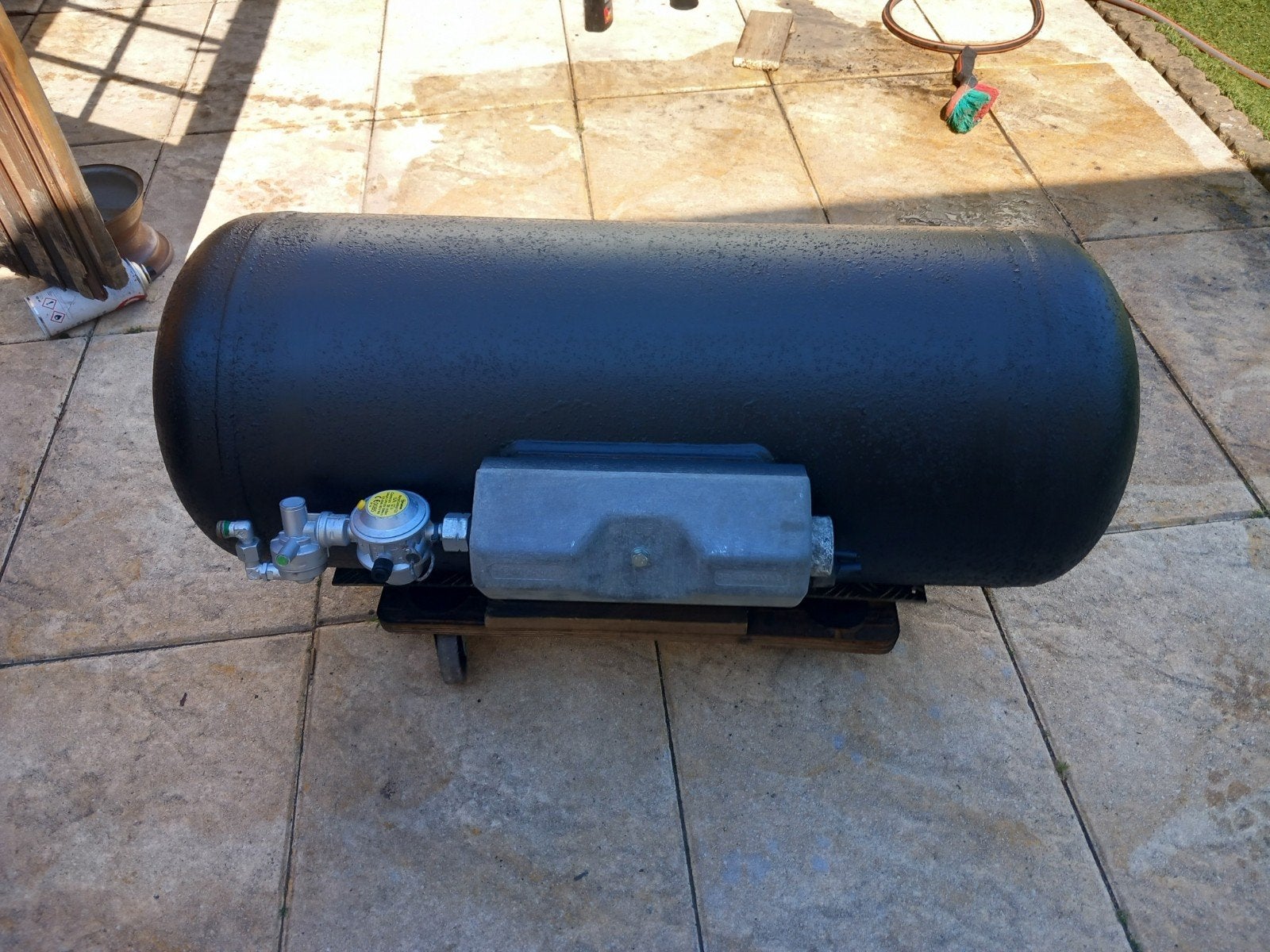 Stako LPG tank 85L met Truma regelaar camper caravan tuinhui, Ophalen, Gebruikt