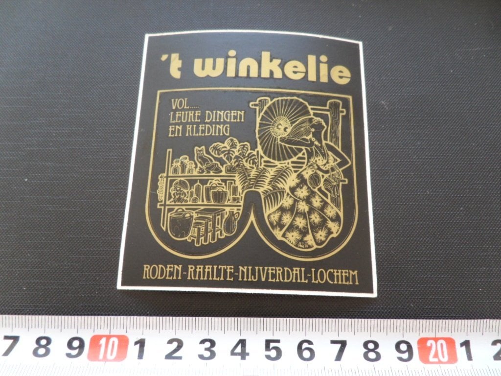 sticker 't WINKELTJE Roden Raalte Nijverdal Lochem, Ophalen, Zo goed als nieuw