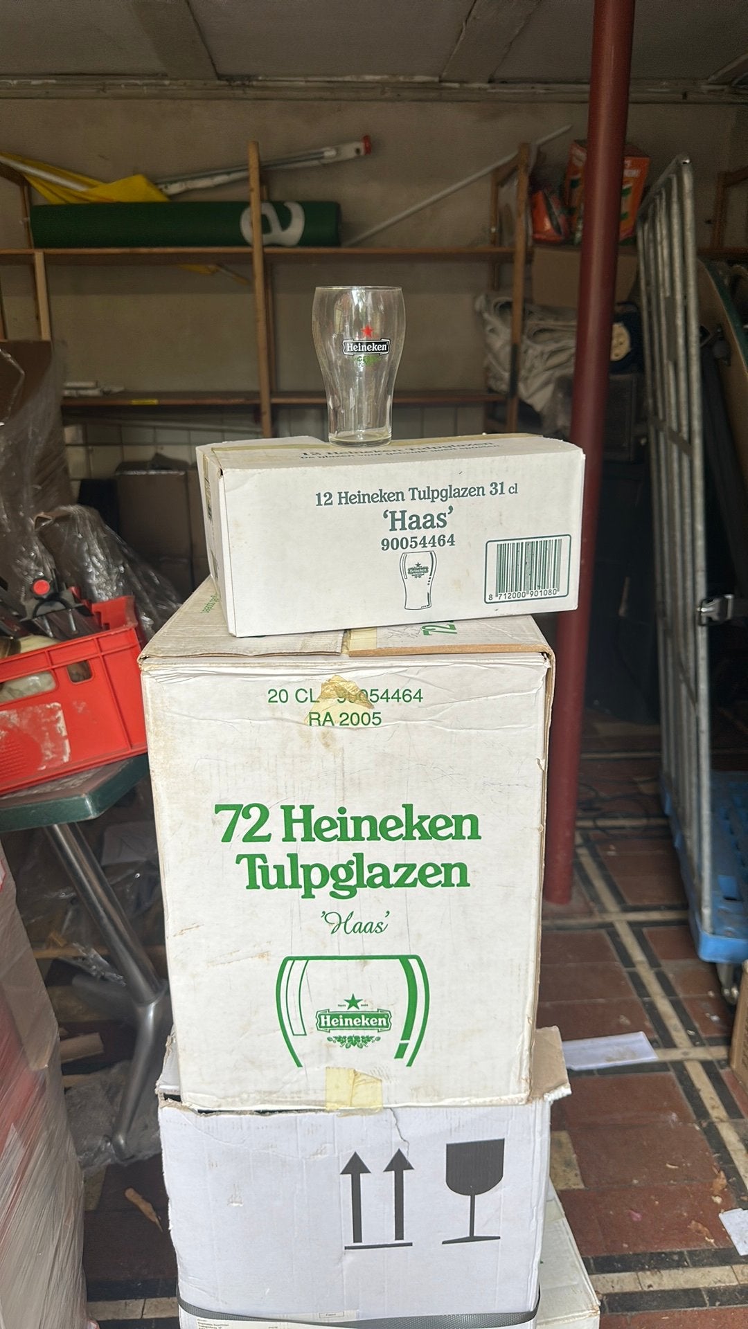 Heineken tulp glazen, Verzamelen, Glas en Borrelglaasjes, Ophalen, Zo goed als nieuw