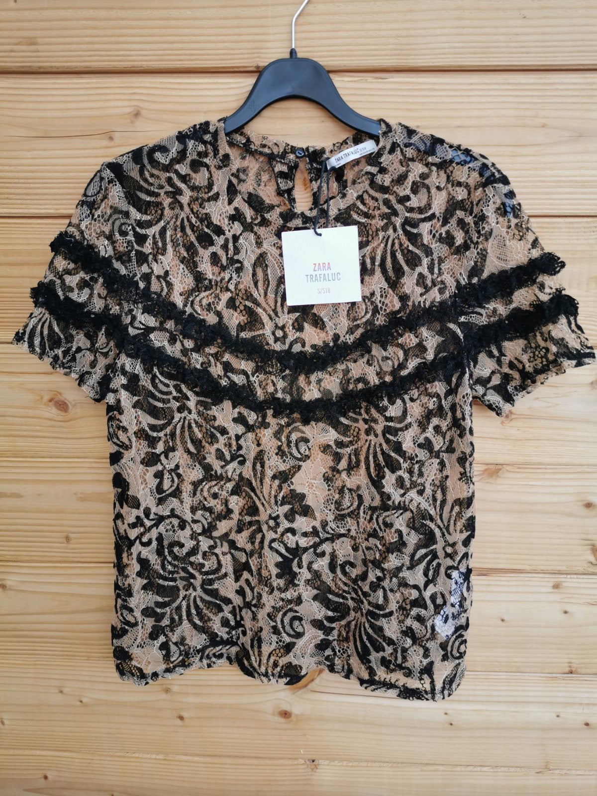 ZARA kanten top mt. S, Zara, Nieuw, Maat 36 (S), Meerkleurig
