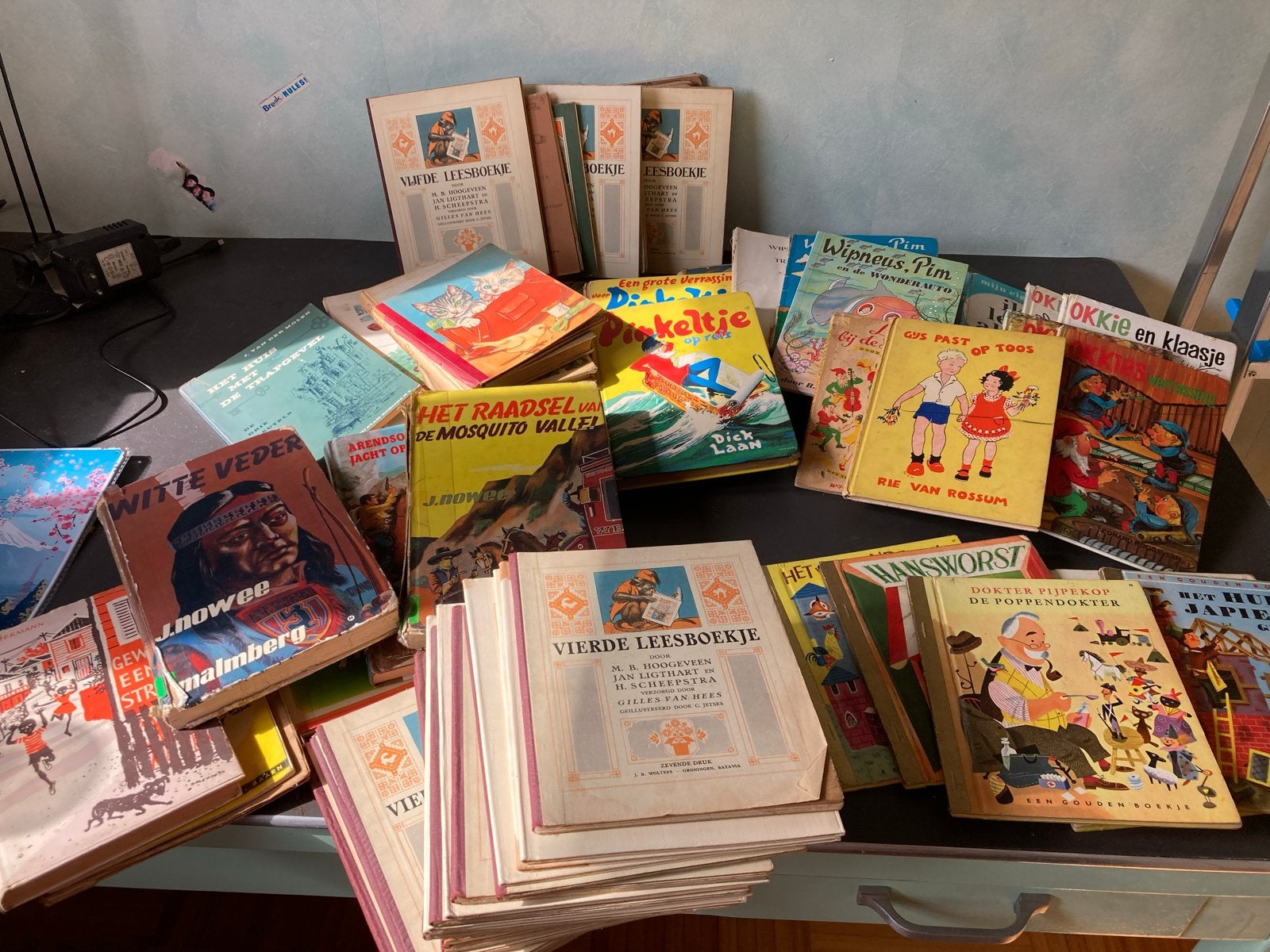 Stapel oude kinderboeken en leesboekjes, Boeken, Ophalen, Gelezen, Fictie algemeen