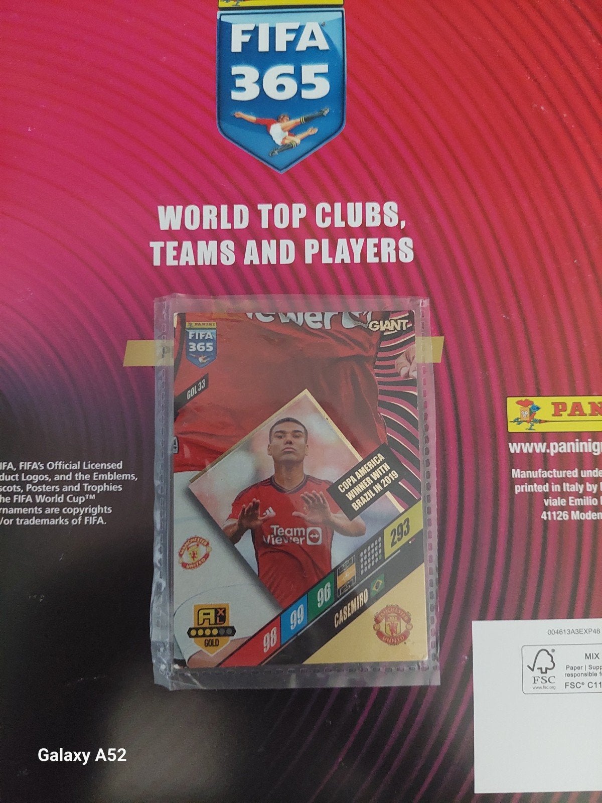 FIFA 365 Panini Adrenalyn XL Casemiro Gold Kaart, Ophalen