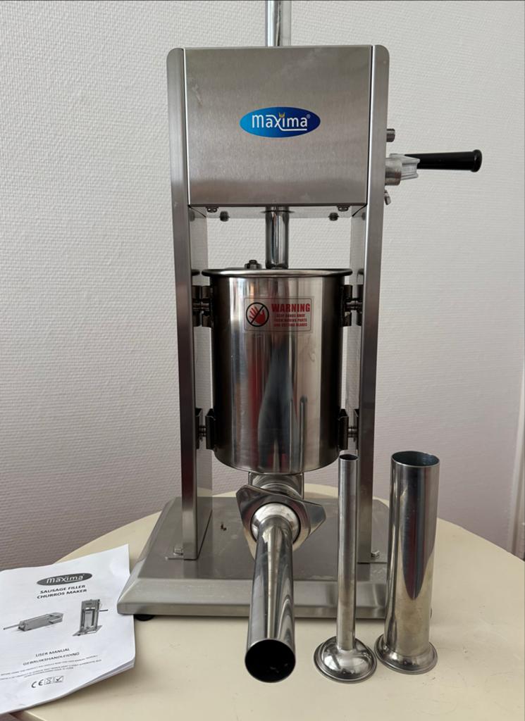 Maxima Horeca Worstenvuller - 3 L - Verticaal, Ophalen of Verzenden, Gebruikt, Bakkerij en Slagerij