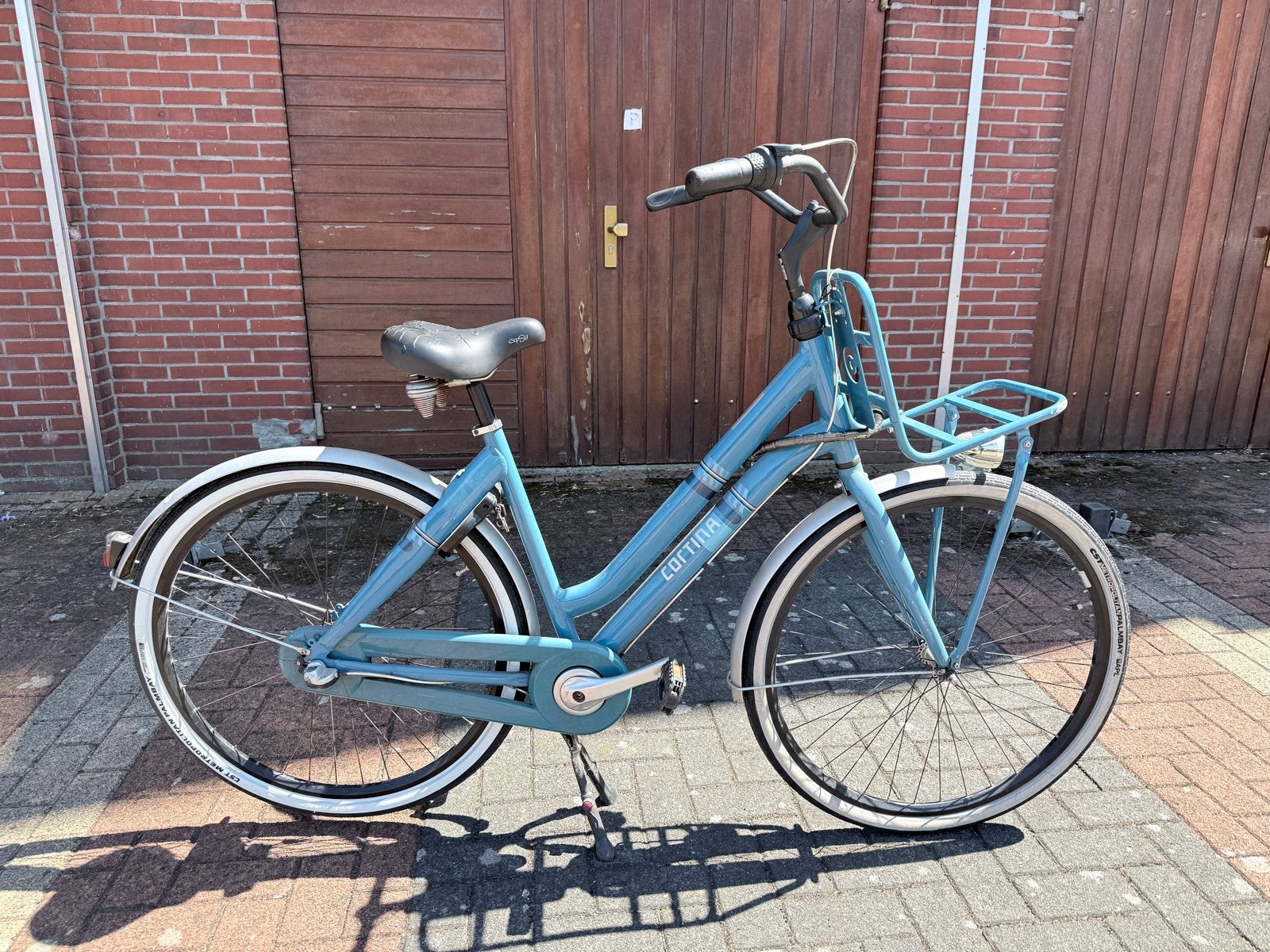 Cortina fiets met voordrager, Fietsen en Brommers, Velgrem, Versnellingen, Ophalen, Overige merken