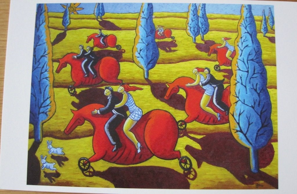 Jacques Tange - Lovers landscape - nieuwe ansichtkaart, Ophalen of Verzenden, 1980 tot heden, Ongelopen, Overige thema's