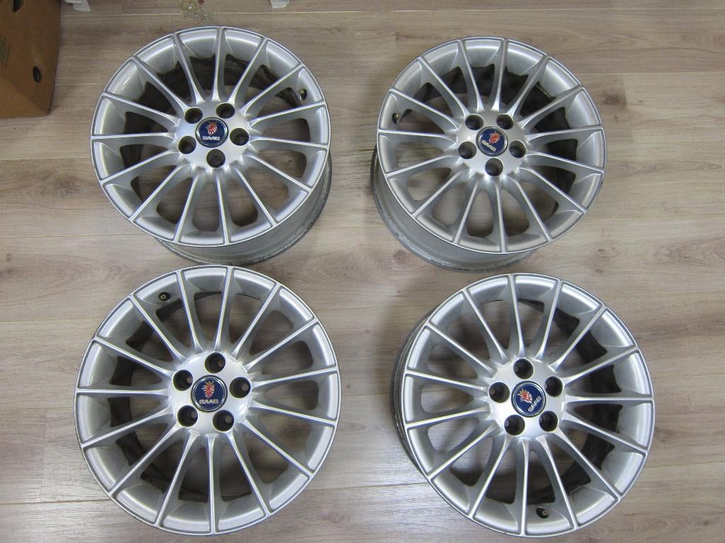 Velgen Saab 9-3 Alu 66 > 2003 17 inch, ook Opel, Alfa Romeo, Auto-onderdelen, Gebruikt, Velg(en), 17 inch, Ophalen of Verzenden