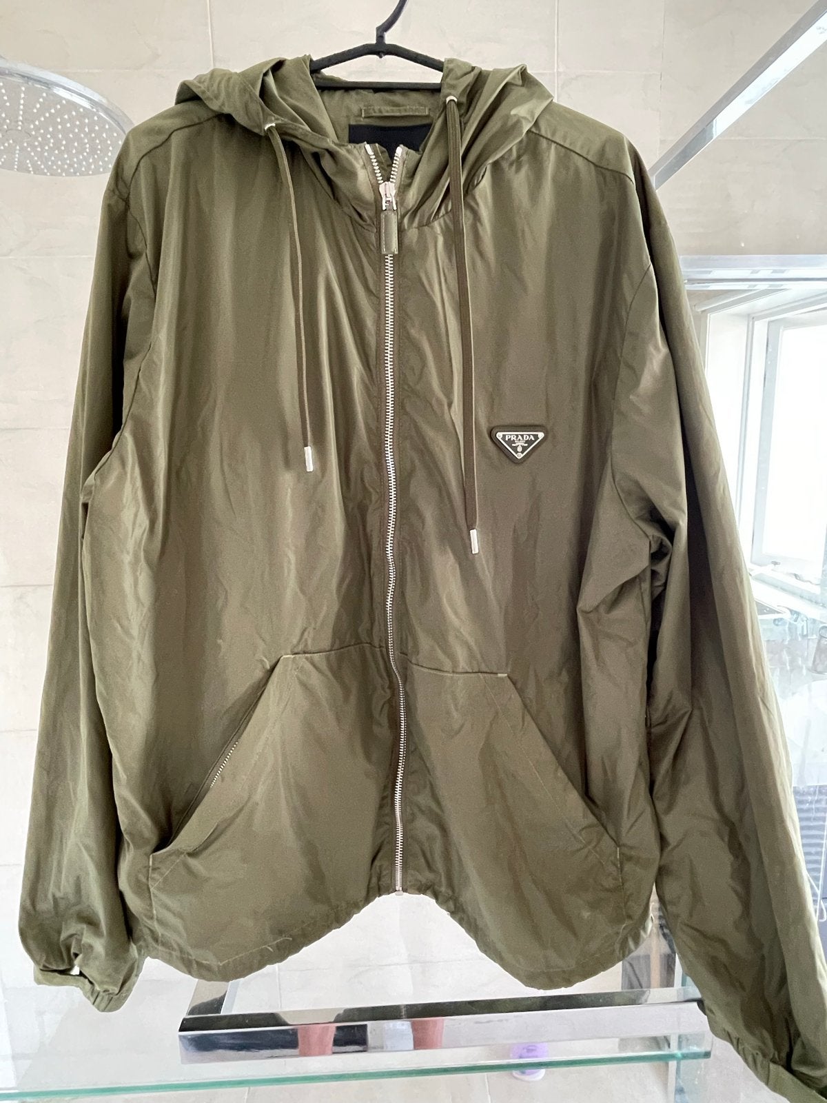 Prada zomerjas groen maat M windbreaker, Kleding | Heren, Ophalen of Verzenden, Zo goed als nieuw, Maat 48/50 (M), Groen