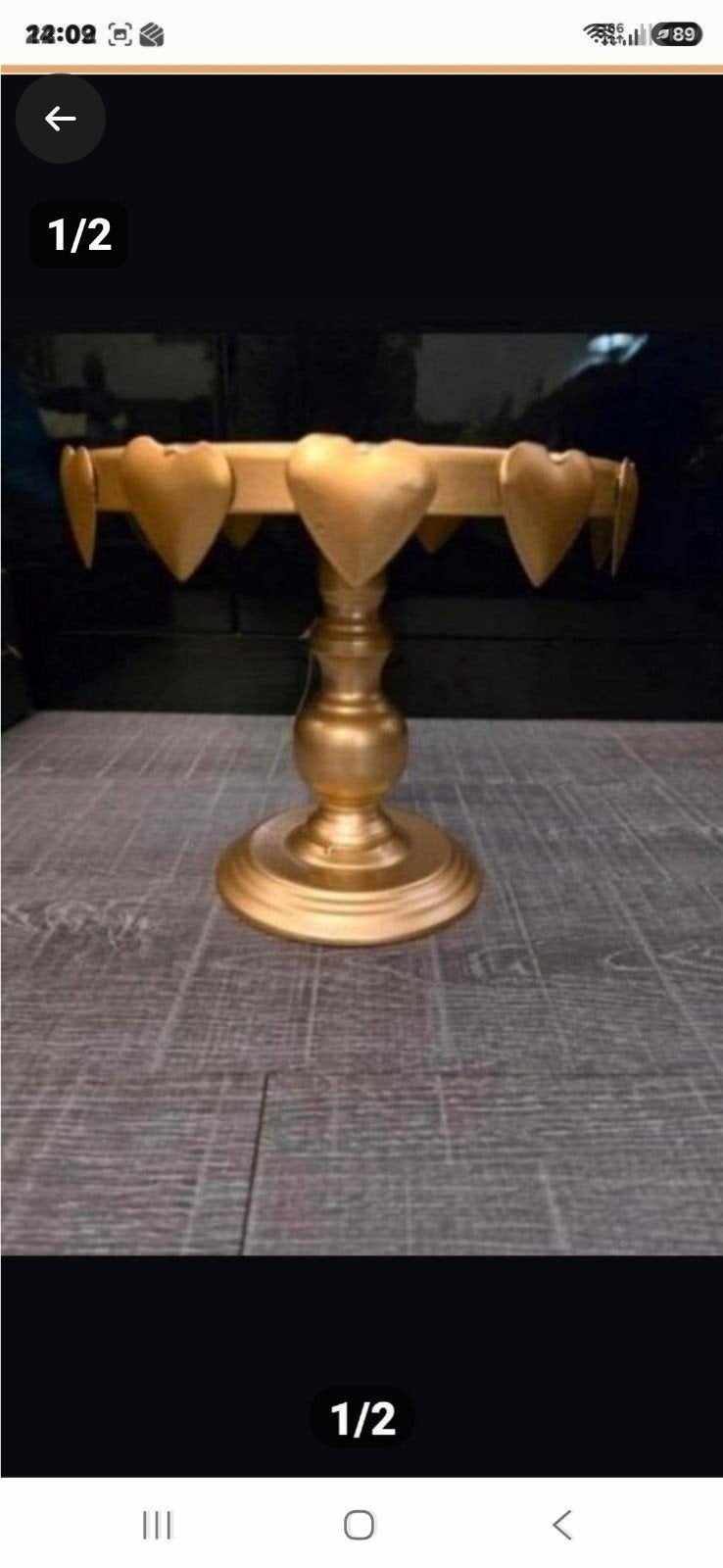 Prachtige gouden etagere, ideaal voor het presenteren, Ophalen of Verzenden, Nieuw
