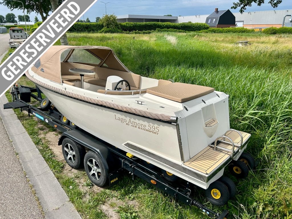 Lago Amore 595 Tender 20 pk Suzuki bunkussen|zwemplateau!, Tender, Gebruikt, Zonnedek, Lago Amore