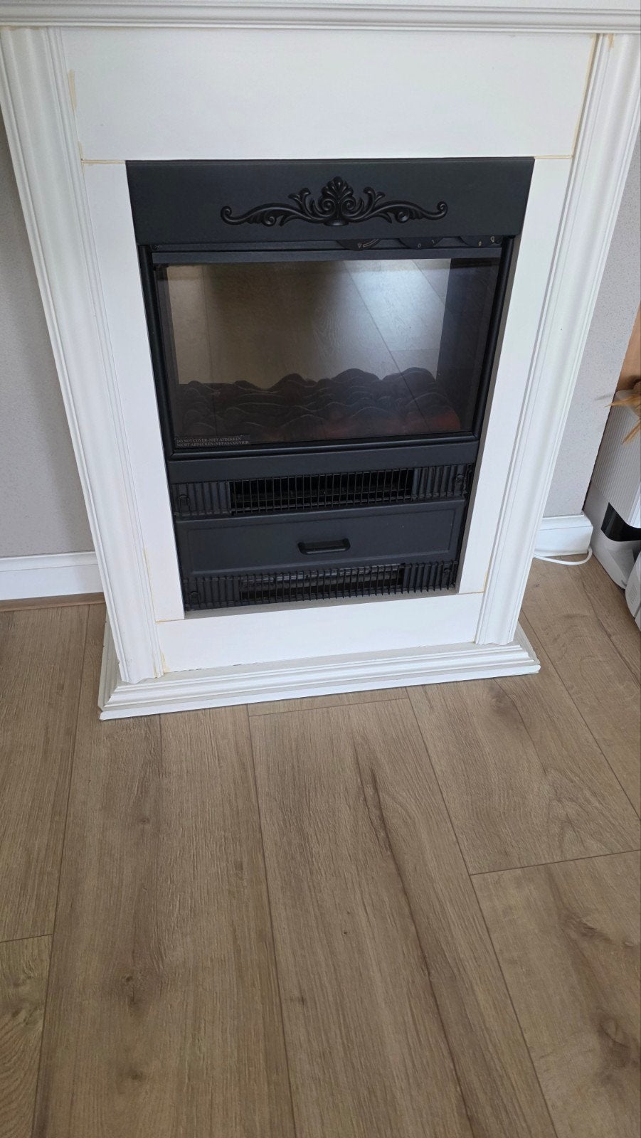 Elektrische sfeerhaard met klassieke ombouw, Huis en Inrichting, Haarden, Ophalen, Gebruikt, Vrijstaande haard, Elektrische haard
