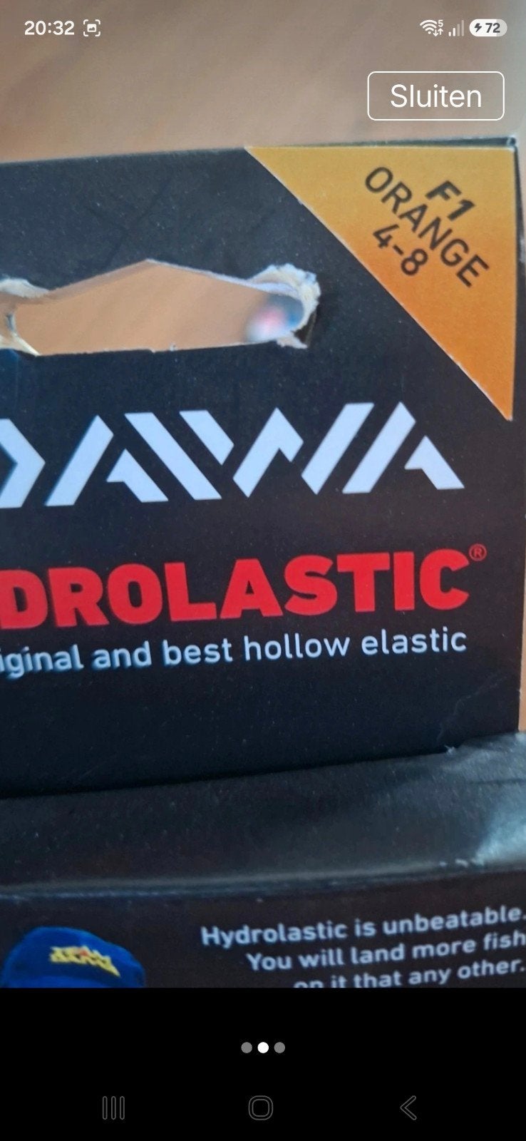 Daiwa Hydrolastic F1 Orange Size 4-8, Overige typen, Nieuw, Ophalen of Verzenden, Nvt