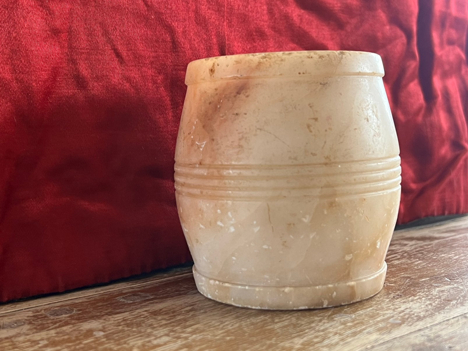 Oud Albast waxinelichtje, Ophalen of Verzenden