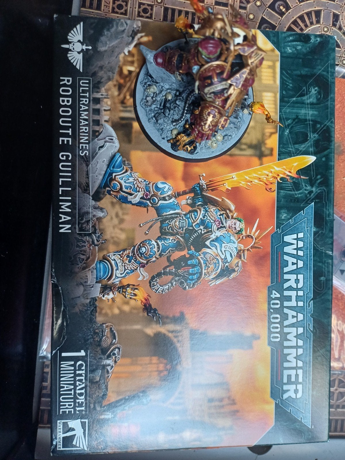Warhammer 40K Roboute Guilliman Ultramarines Figuur, Hobby en Vrije tijd, Ophalen of Verzenden, Zo goed als nieuw, Groter dan 1:35