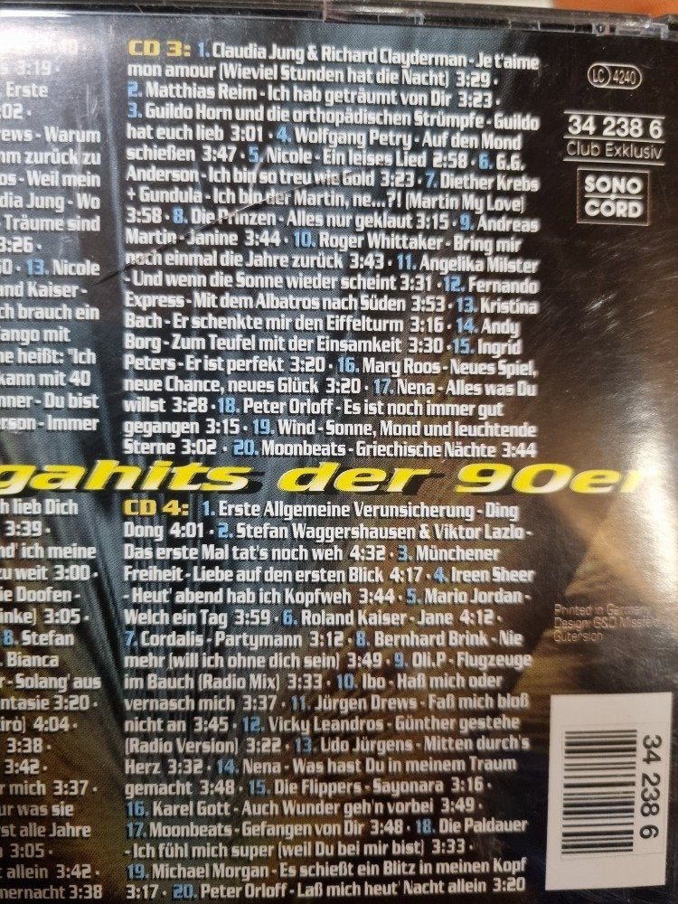 cd die megahits der 90er schlager parade 4x disc, Ophalen of Verzenden