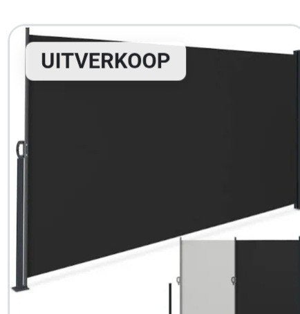 Zwart zijscherm/windscherm -, Ophalen, Zo goed als nieuw, Overige typen
