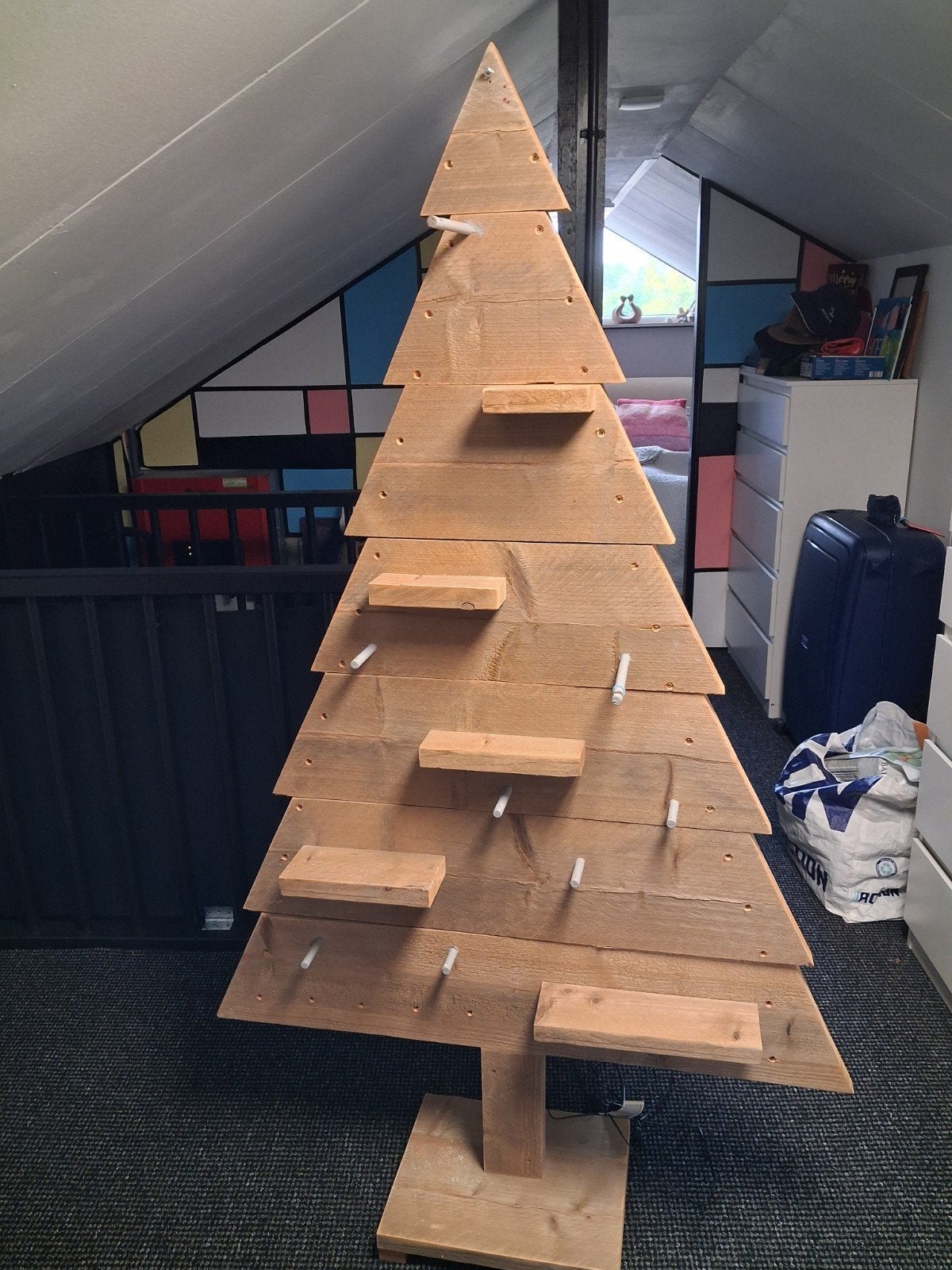 kerstboom van steigerhout, Ophalen, Zo goed als nieuw