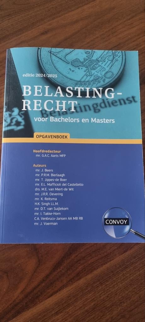 Belastingrecht voor Bachelors en Masters Opgavenboek, Boeken, Studieboeken en Cursussen, G.A.C. Aarts MFP e.a., Zo goed als nieuw