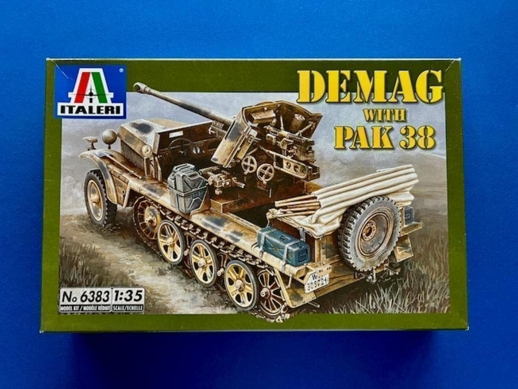 Italeri Demag with PaK 38	1/35 6383, Ophalen of Verzenden, Nieuw, 1:32 tot 1:50, Italeri