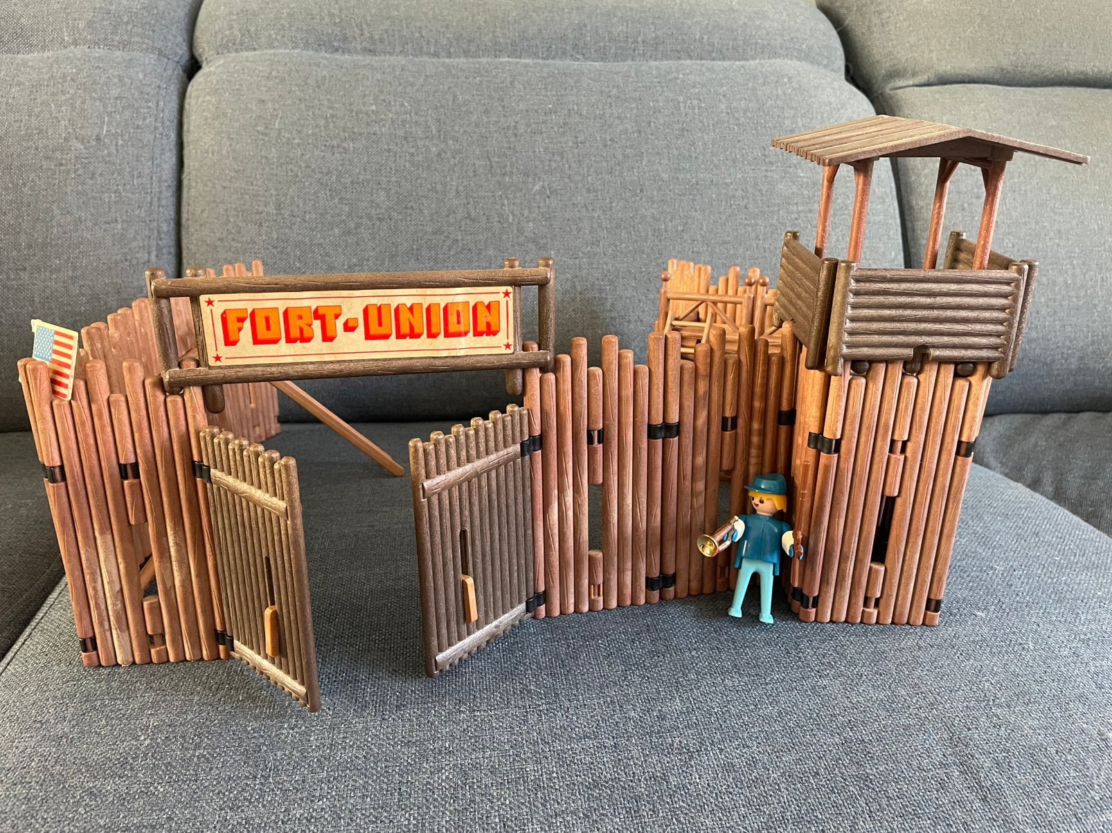 Vintage Playmobil Western Fort Union, nummer 3420, Gebruikt, Complete set, Kasteel/Fort, Historisch