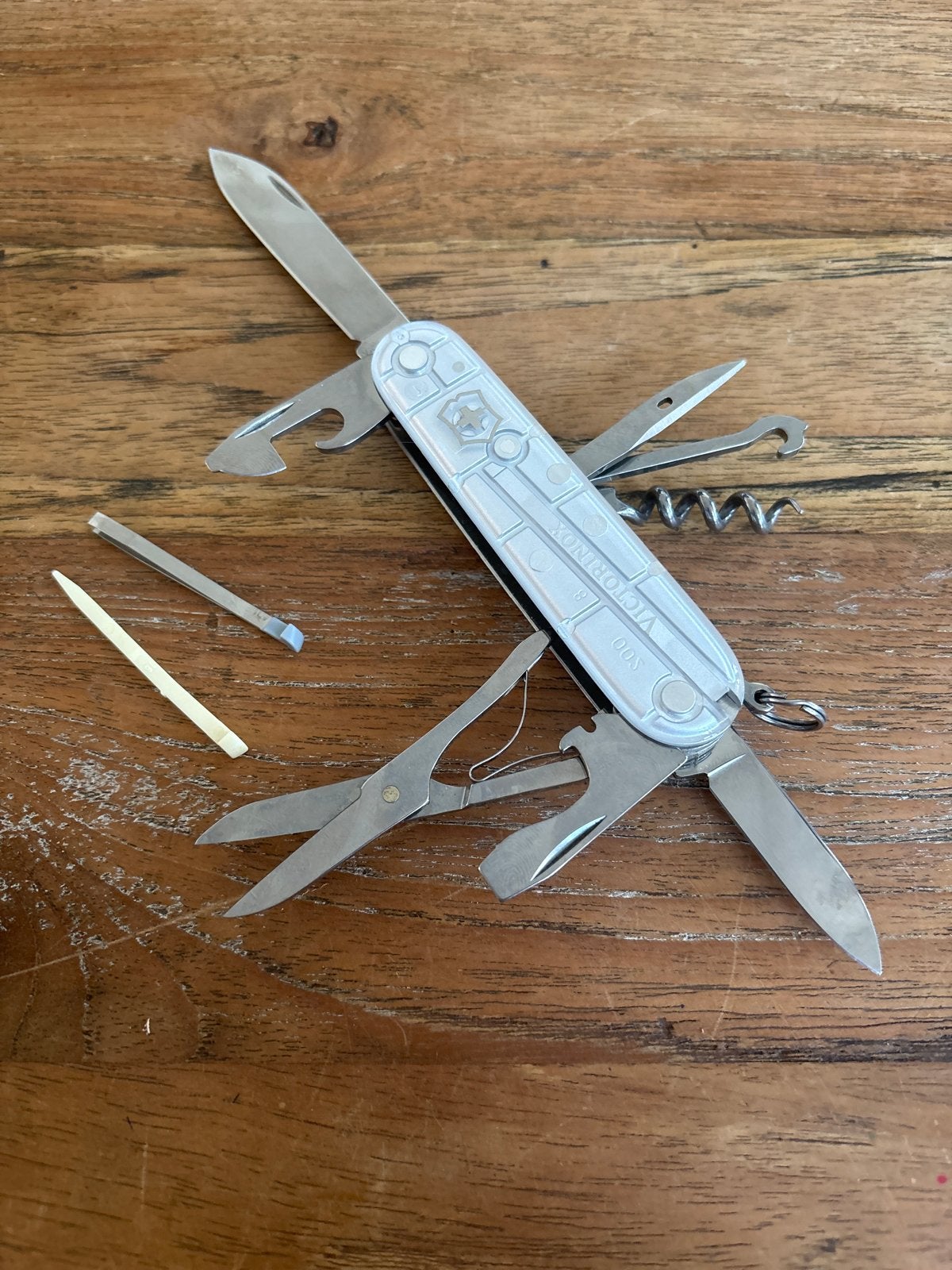 Victorinox Climber Zilver Transparant Zwitsers Zakmes, Hobby en Vrije tijd, Ophalen of Verzenden, Gebruikt