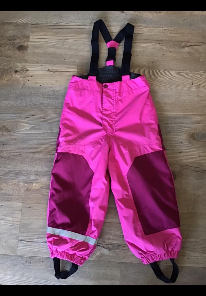 Roze skibroek sneeuwbroek 4 - 5 jaar, maat 110 + bretels H&M, Overige merken, 100 tot 140 cm, Ophalen of Verzenden, Zo goed als nieuw
