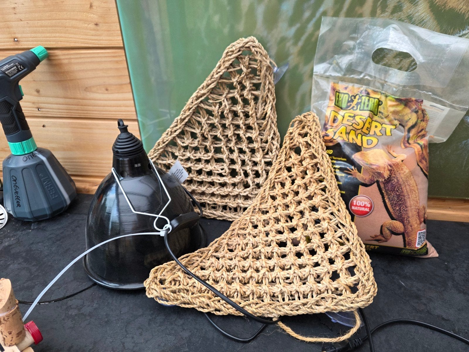 warmte lamp terrarium zand, Ophalen