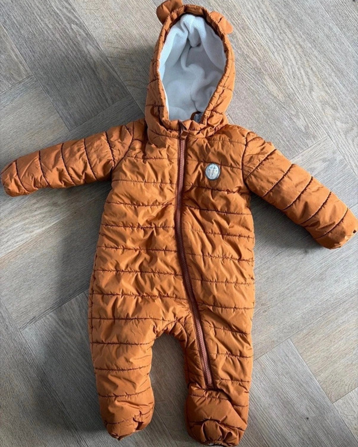 Leuke bruine winter overall / skipak maat 74, Ophalen of Verzenden, Zo goed als nieuw, Jongetje of Meisje, Pakje