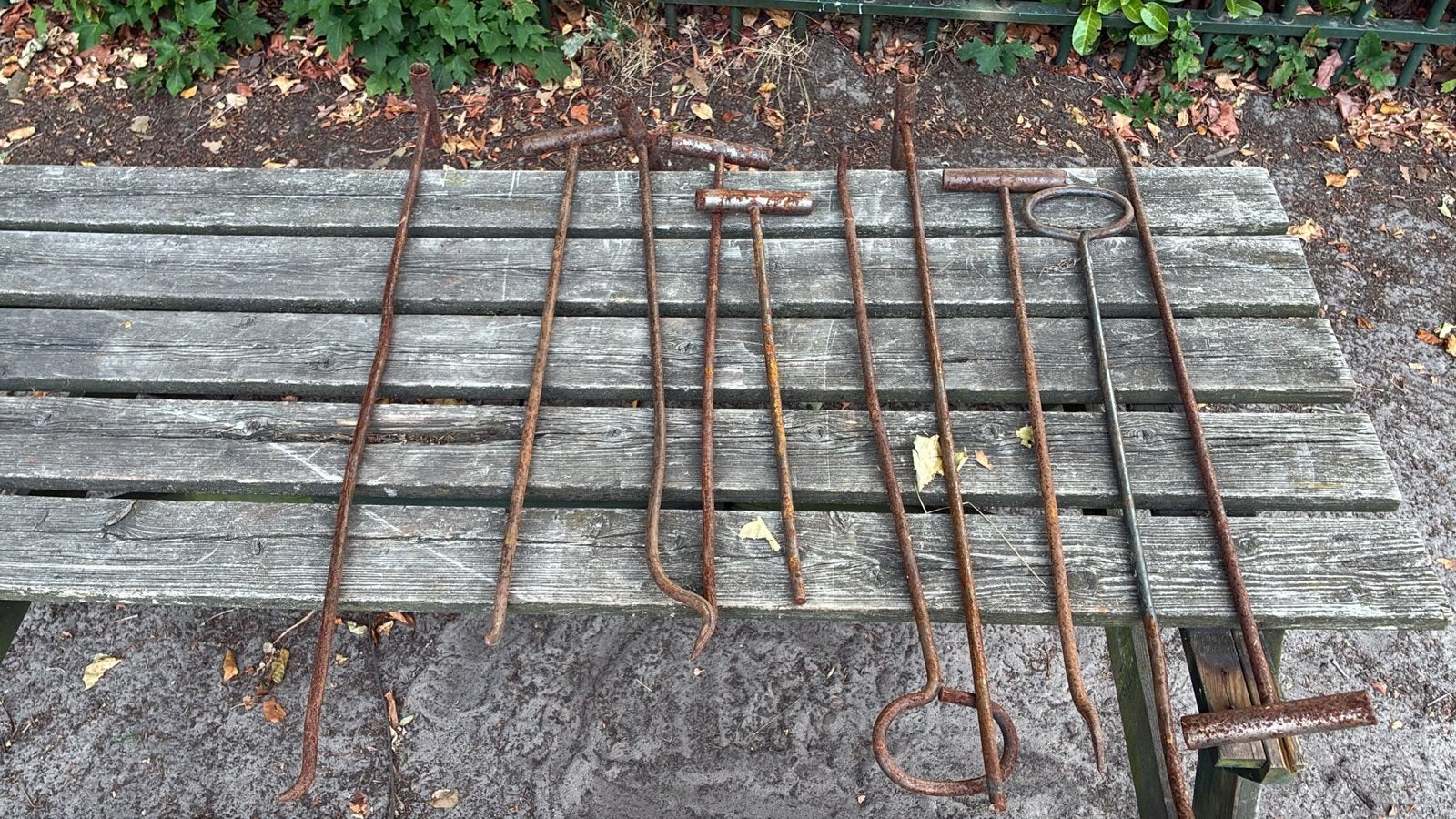 Oude putdeksel haken - Set van diverse modellen, Ophalen, Gebruikt, Overige typen, Overige merken