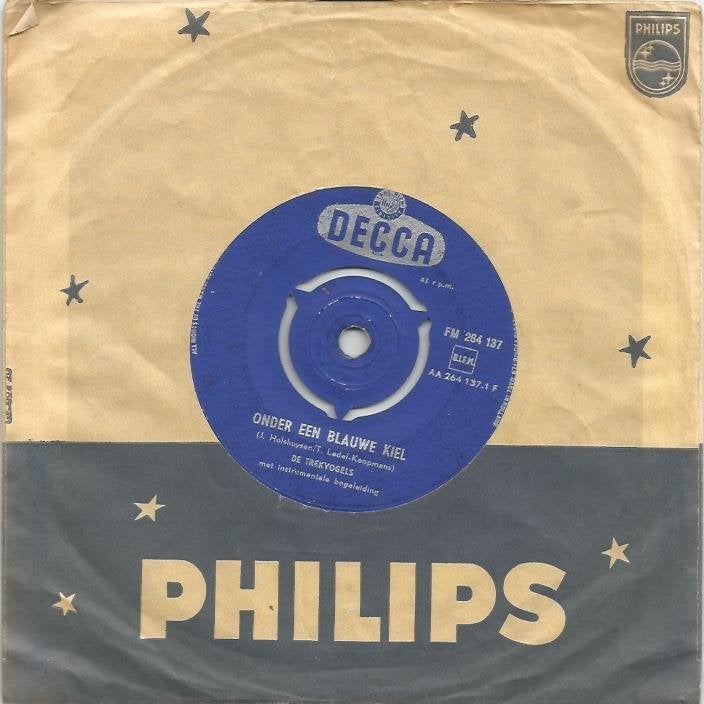 De Trekvogels ‎: Onder Een Blauwe Kiel (1957), Gebruikt, 7 inch, Ophalen of Verzenden, Levenslied of Smartlap