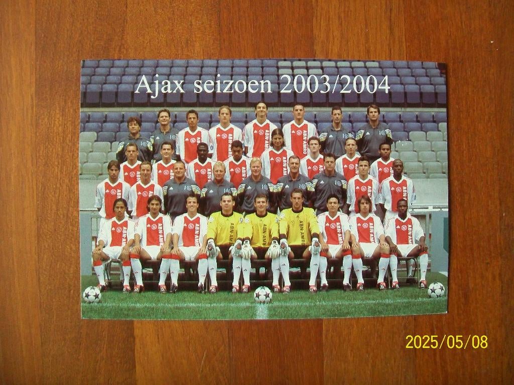 Kaart Ajax seizoen 2003-2004, Verzenden, Gebruikt, Ajax, Spelerskaart