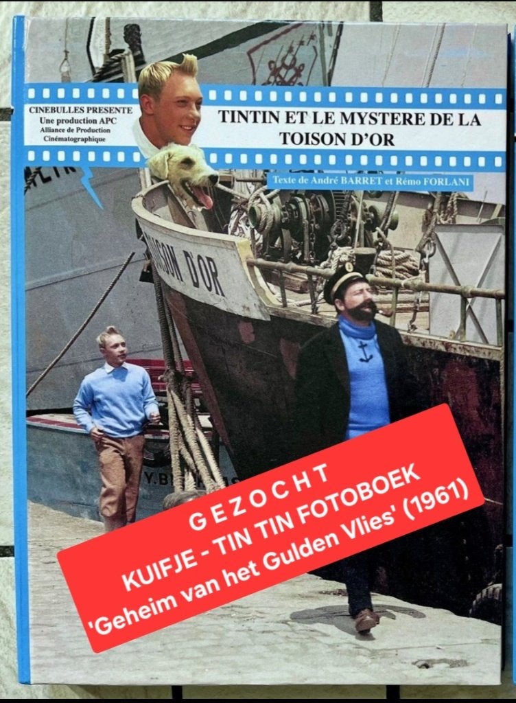 GEZOCHT: KUIFJE FOTOBOEK 2017 'GEHEIM GULDEN VLIES' (1964), Ophalen of Verzenden, Kuifje, Zo goed als nieuw, Boek of Spel