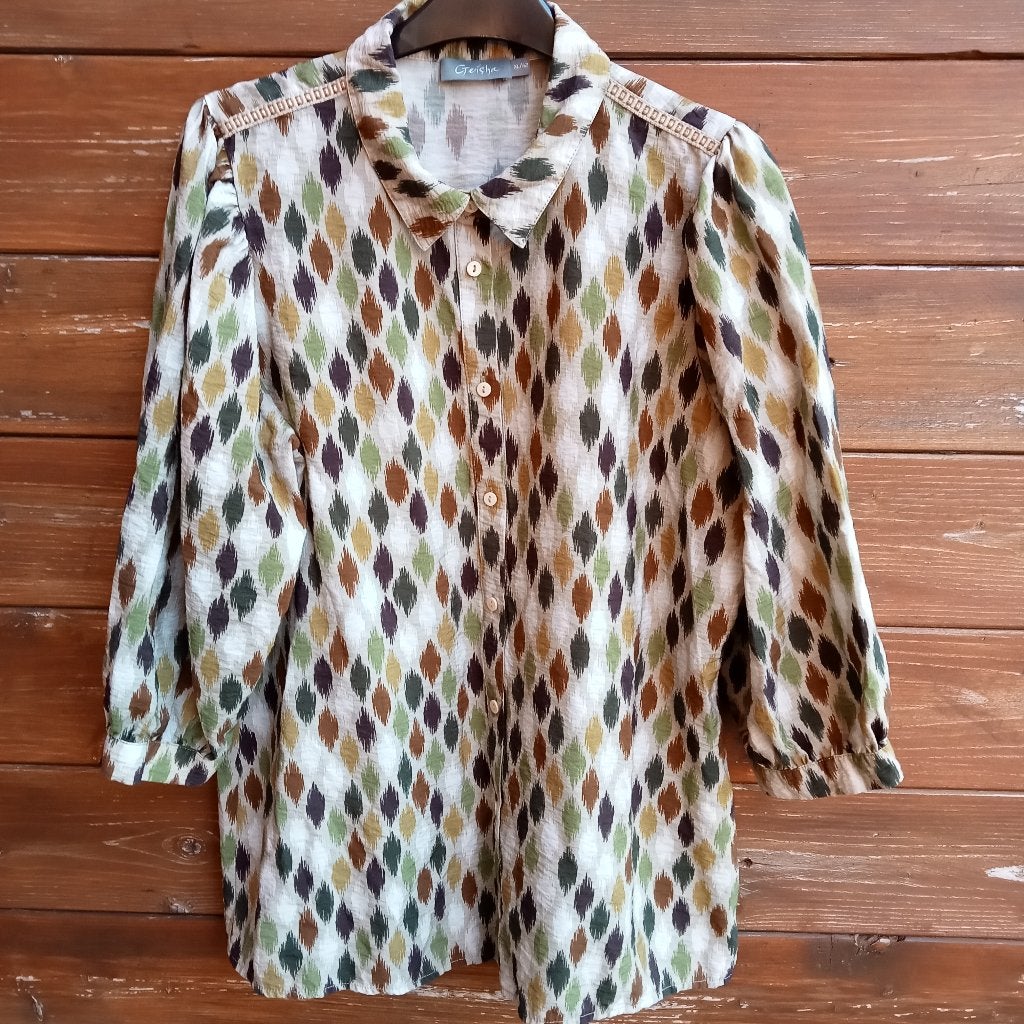 Geisha Blouse met print maat 42, Geisha, Maat 42/44 (L), Nieuw, Meerkleurig