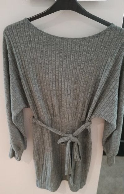 Shein Groene Ribgebreide Jurk/Tuniek Maat M - Zachte Stof, Maat 38/40 (M), Ophalen of Verzenden, Zo goed als nieuw, Groen