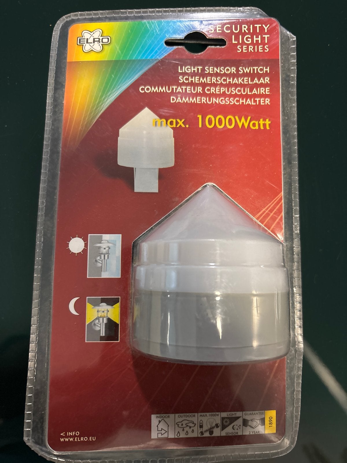 ELRO Schemerschakelaar - Lichtsensor tot 1000W, Ophalen of Verzenden, Nieuw, Schakelaar