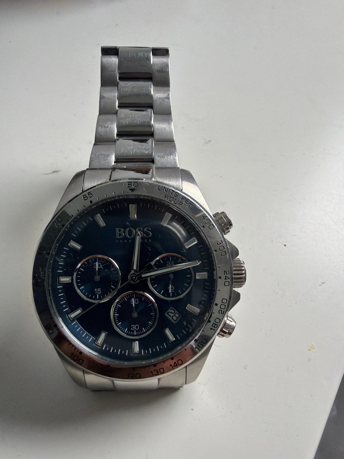 Hugo Boss Herenhorloge Chronograaf Staal, Sieraden, Tassen en Uiterlijk, Horloges | Heren, Gebruikt, Staal, Polshorloge, Ophalen
