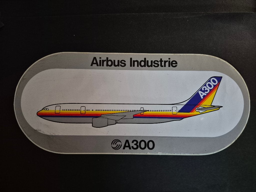 Airbus A300 sticker (ST27), Ophalen of Verzenden, Gebruikt, Kaart, Foto of Prent