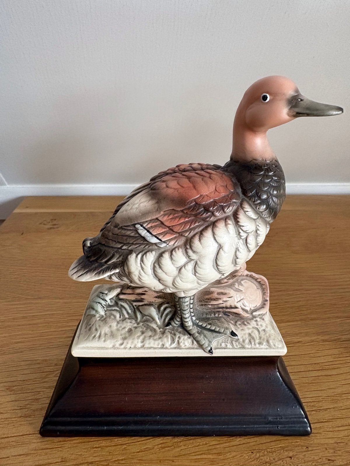 Vintage Porseleinen Eend Beeldje - Canvasback/Ringneck (Jare, Ophalen of Verzenden, Gebruikt, Vogel, Beeldje of Figuurtje