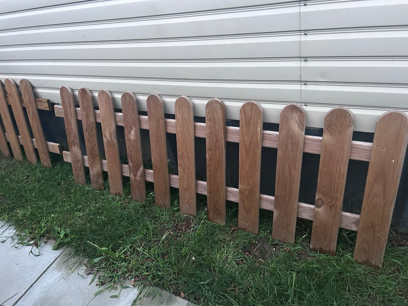 Houten tuinhekjes - 2x1.80m, 1x1.70m, 60cm hoog, Ophalen, Gebruikt, Hout, Tuinhek